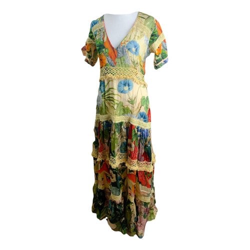 Pre-owned Carolina K Silk Maxi Dress In Multicolour