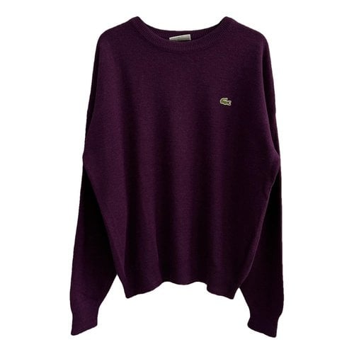 Pre-owned Lacoste Cashmere Sweatshirt In Purple