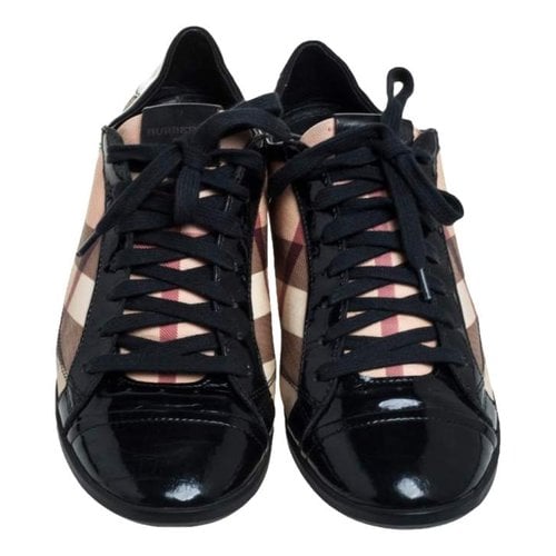 Pre-owned Burberry Patent Leather Trainers In Multicolour