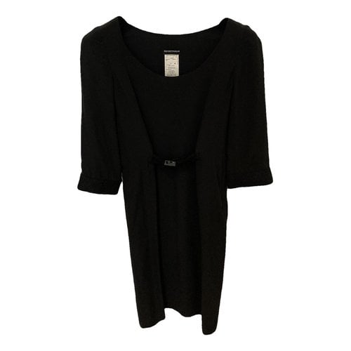 Pre-owned Emporio Armani Silk Mid-length Dress In Black