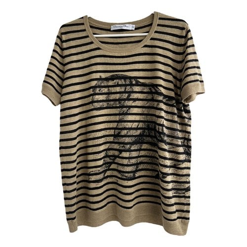 Pre-owned Dior Linen T-shirt In Beige
