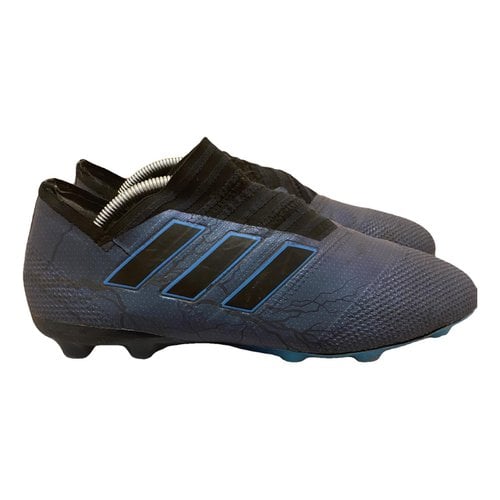 Pre-owned Adidas Originals Leather Boots In Navy
