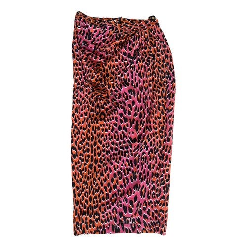 Pre-owned Zadig & Voltaire Silk Maxi Skirt In Pink