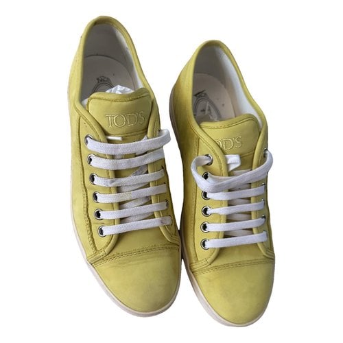 Pre-owned Tod's Trainers In Yellow