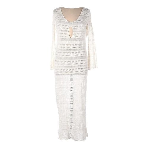 Pre-owned Gimaguas Maxi Dress In White