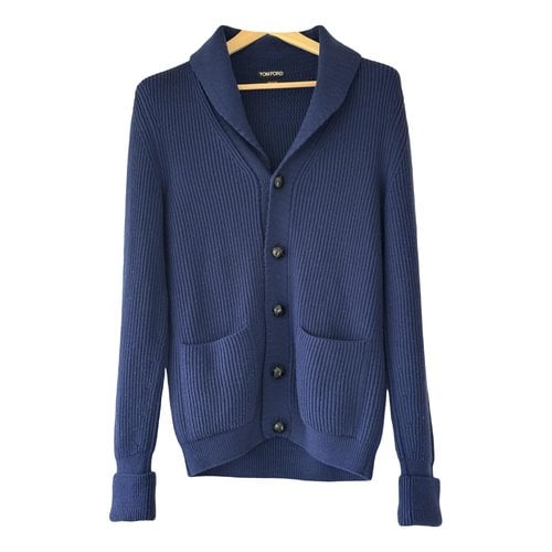 Pre-owned Tom Ford Wool Pull In Blue