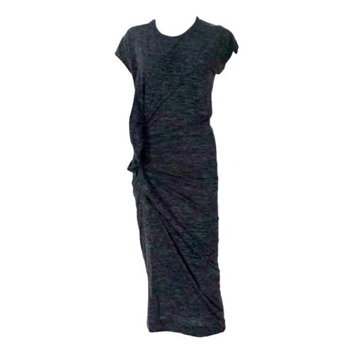 Pre-owned Isabel Marant Étoile Linen Mid-length Dress In Grey