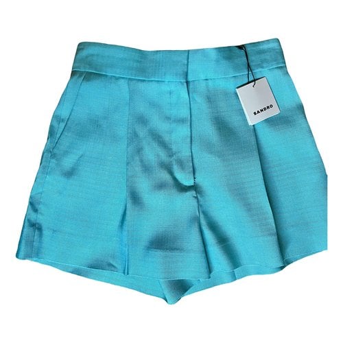 Pre-owned Sandro Shorts In Turquoise