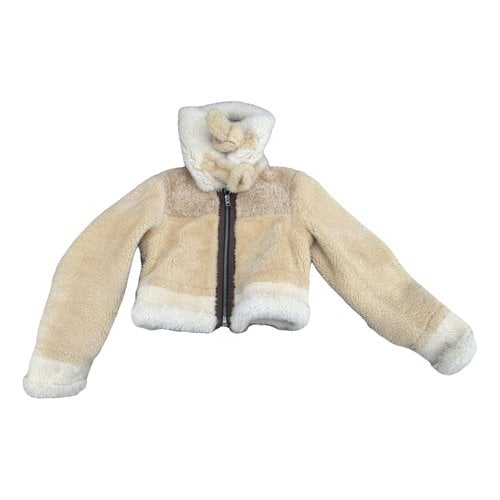 Pre-owned Coach Shearling Jacket In Camel