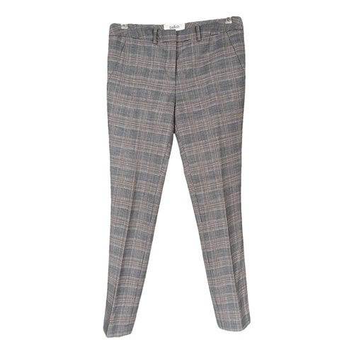 Pre-owned Ba&sh Wool Straight Pants In Grey