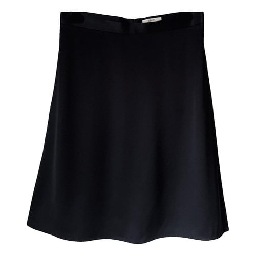 Pre-owned Celine Silk Mid-length Skirt In Black