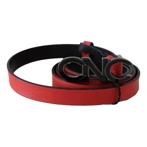 Pre-owned Costume National Leather Belt In Red