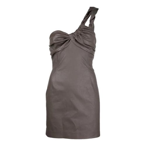 Pre-owned The Mannei Leather Mini Dress In Other