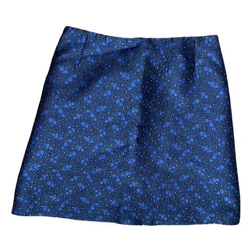 Pre-owned Tara Jarmon Mini Skirt In Blue