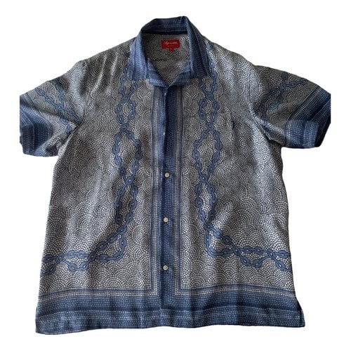 Pre-owned Supreme Silk Shirt In Blue