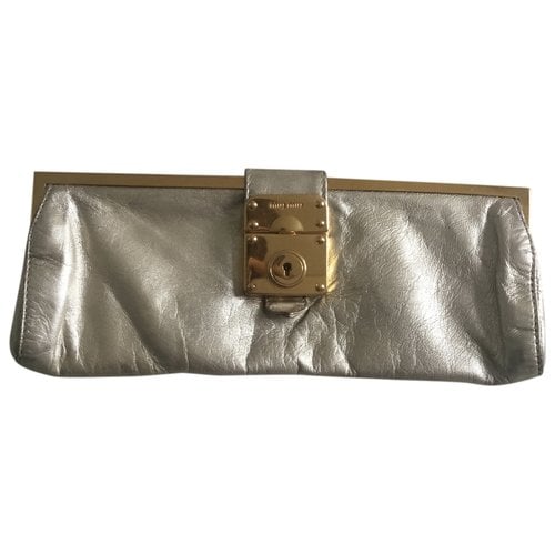 Pre-owned Miu Miu Leather Clutch Bag In Other