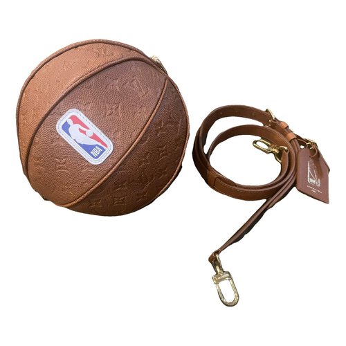 Pre-owned Louis Vuitton X Nba Ball In Basket Leather Bag In Brown