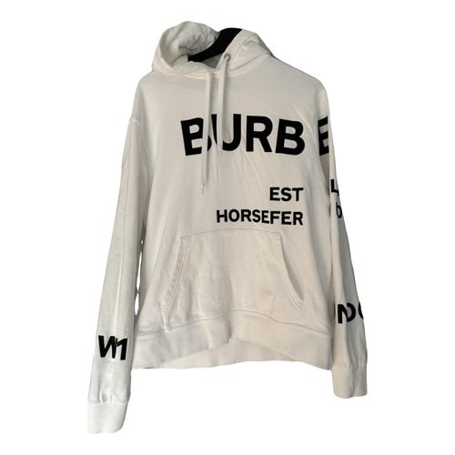 Pre-owned Burberry Sweatshirt In White