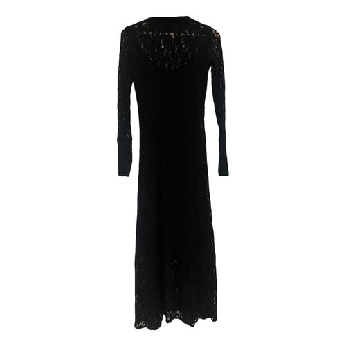Pre-owned By Malene Birger Lace Mid-length Dress In Black