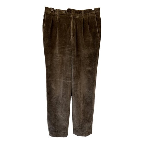 Pre-owned Burberry Velvet Trousers In Brown