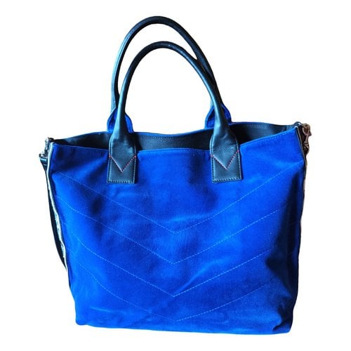 Pre-owned Pinko Leather Tote In Blue