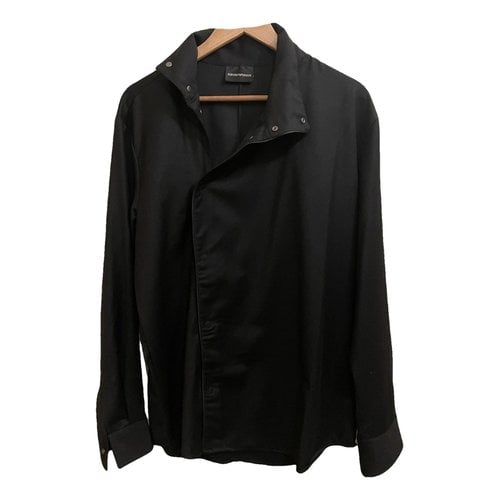 Pre-owned Emporio Armani Wool Shirt In Black