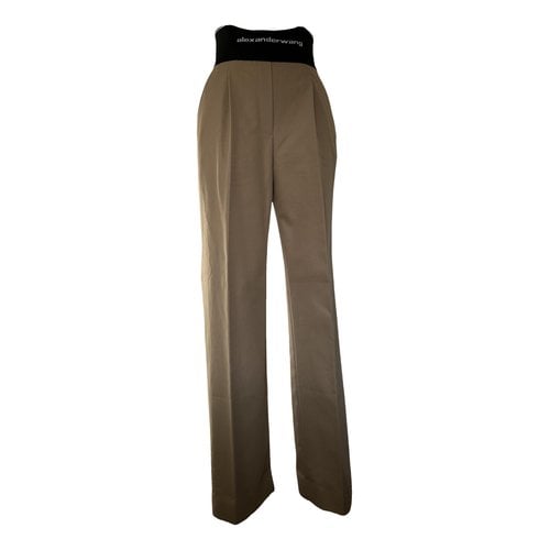 Pre-owned Alexander Wang Straight Pants In Camel