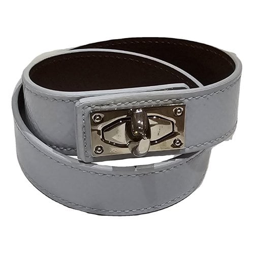 Pre-owned Givenchy Shark Leather Bracelet In Blue