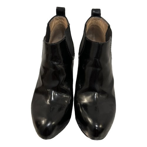 Pre-owned Giuseppe Zanotti Patent Leather Boots In Black