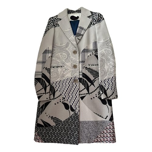 Pre-owned Etro Wool Coat In Multicolour