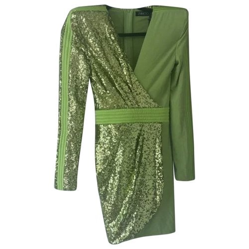 Pre-owned Zhivago Glitter Mini Dress In Green