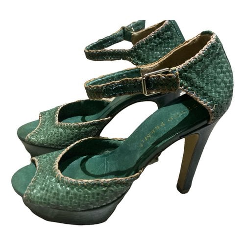 Pre-owned Bruno Premi Leather Heels In Green