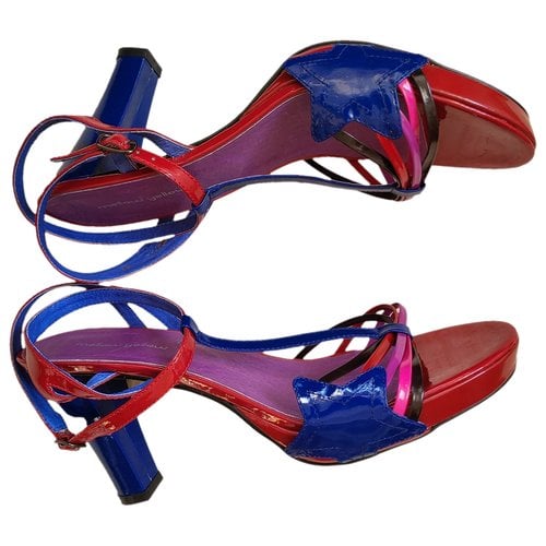 Pre-owned Mellow Yellow Patent Leather Sandals In Multicolour