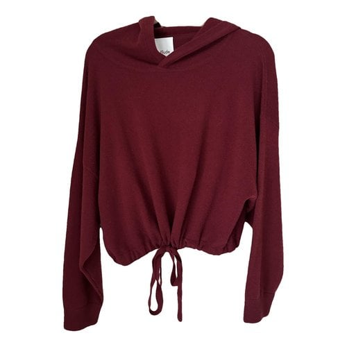Pre-owned Allude Cashmere Jumper In Burgundy