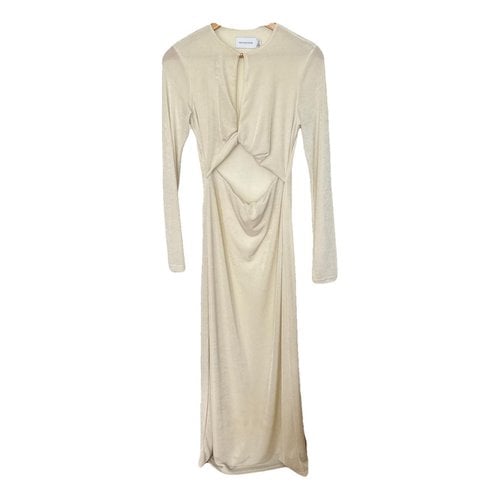 Pre-owned Significant Other Significant Maxi Dress In Ecru
