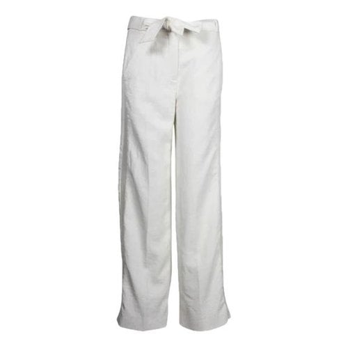 Pre-owned Dion Lee Trousers In White
