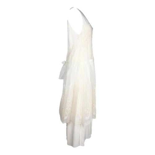 Pre-owned Stella Mccartney Silk Dress In White