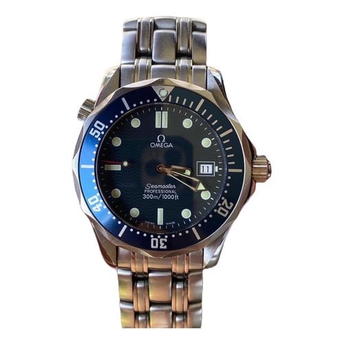 Pre-owned Omega Seamaster 300 Watch In Blue