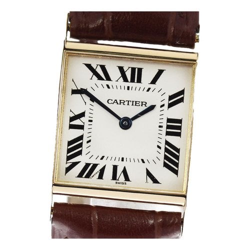 Pre-owned Cartier Gold Watch In Silver