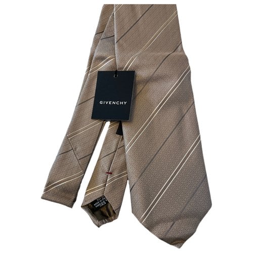 Pre-owned Givenchy Silk Tie In Gold
