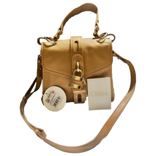 Pre-owned Chloé Aby Leather Handbag In Brown