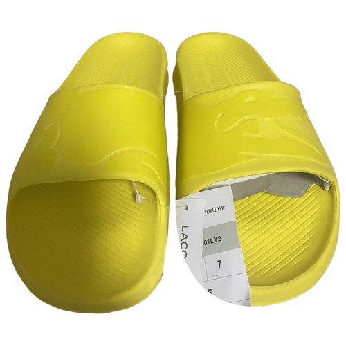 Pre-owned Lacoste Leather Sandals In Yellow