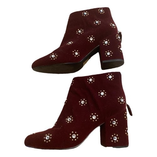 Pre-owned Senso Boots In Burgundy