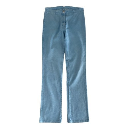 Pre-owned Just Cavalli Straight Pants In Turquoise