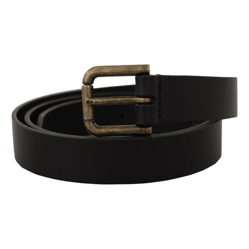 Pre-owned Dolce & Gabbana Leather Belt In Black