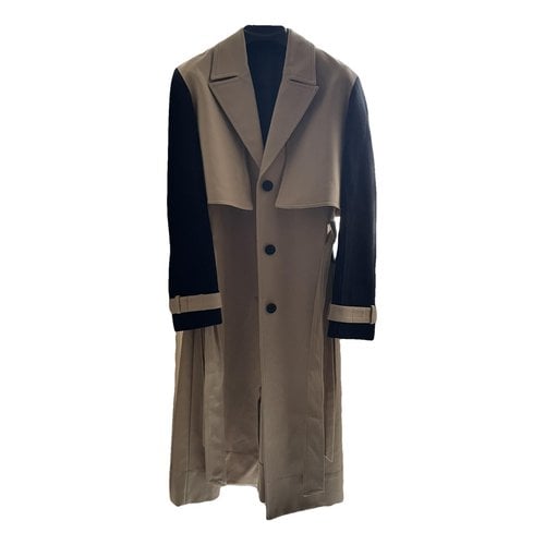 Pre-owned Allsaints Trench Coat In Camel