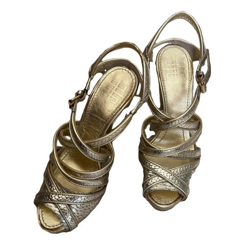 Pre-owned Givenchy Leather Sandals In Gold