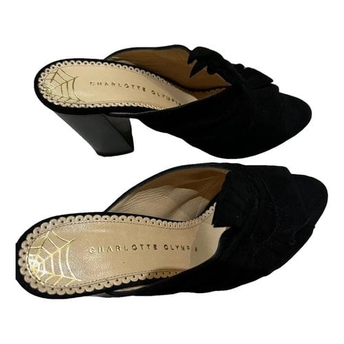 Pre-owned Charlotte Olympia Mules & Clogs In Black