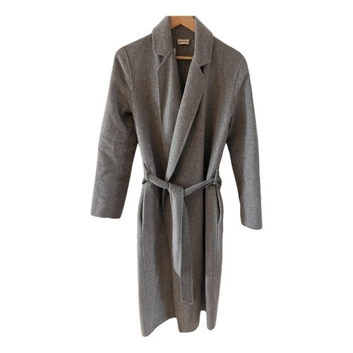 Pre-owned By Malene Birger Wool Coat In Grey