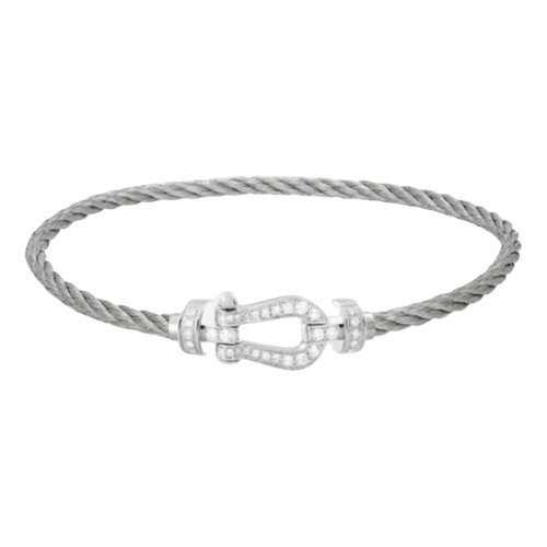 Pre-owned Fred Force 10 White Gold Bracelet In Silver